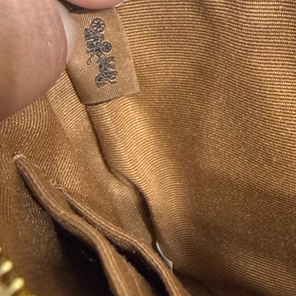 Coach Beige and Tan Monogram Wristlet